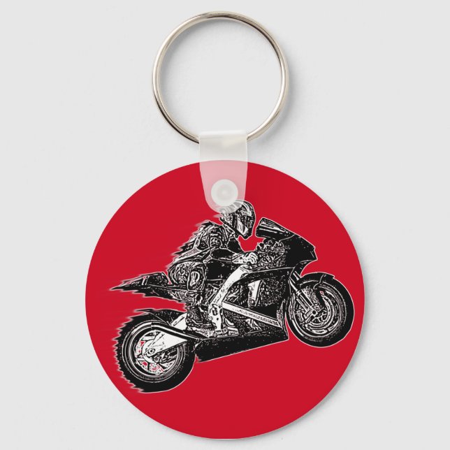 Motorcycle racing key ring (Front)