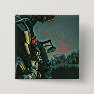 motorcycle racing lover gift 15 cm square badge