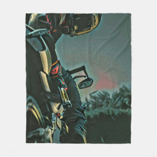 motorcycle racing lover gift fleece blanket