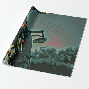 motorcycle racing lover gift wrapping paper