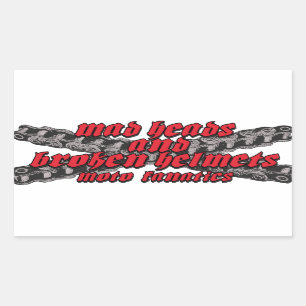 Motorcycle racing rectangular sticker