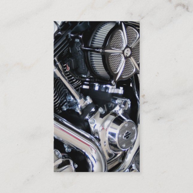 Motorcycle repair mechanic customisation shop business card (Front)