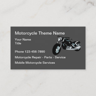 Motorcycle Repair Parts And Service Business Card