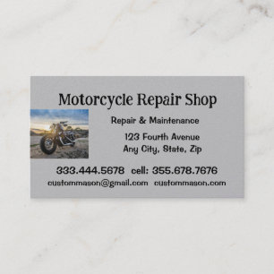 Motorcycle Repair & Service Shop Business Card