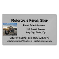 Motorcycle Repair & Service Shop Business Card