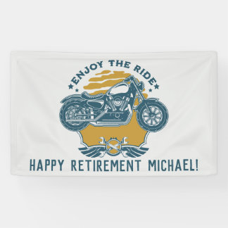 Motorcycle Retirement Party Banner
