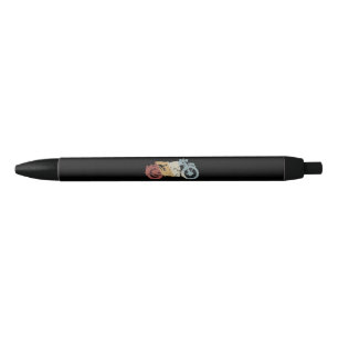 Motorcycle Retro Style Vintage Black Ink Pen
