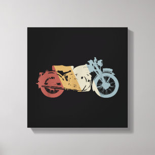 Motorcycle Retro Style Vintage Canvas Print