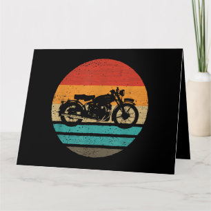 Motorcycle Retro Style Vintage Card
