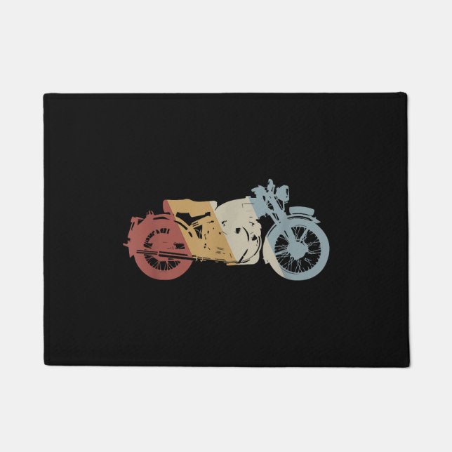 Motorcycle Retro Style Vintage Doormat (Front)