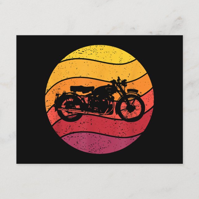 Motorcycle Retro Style Vintage Enclosure Card (Front)