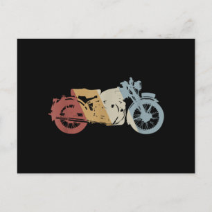 Motorcycle Retro Style Vintage Holiday Postcard