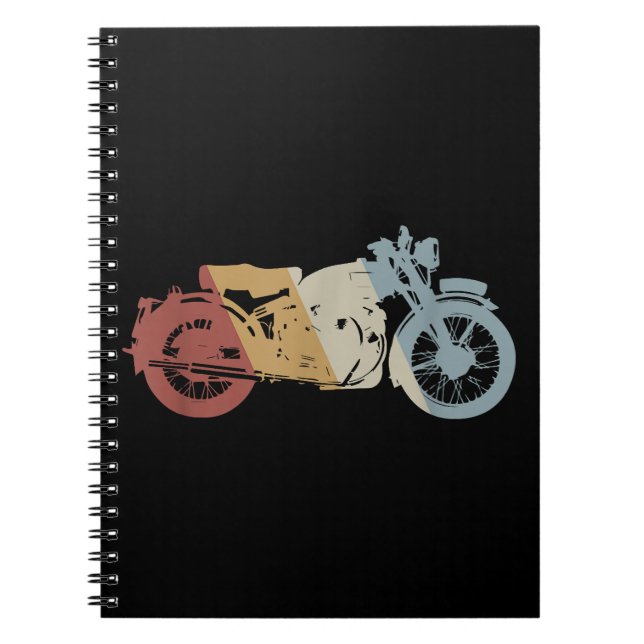Motorcycle Retro Style Vintage Notebook (Front)