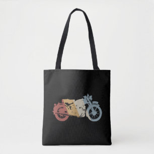 Motorcycle Retro Style Vintage Tote Bag