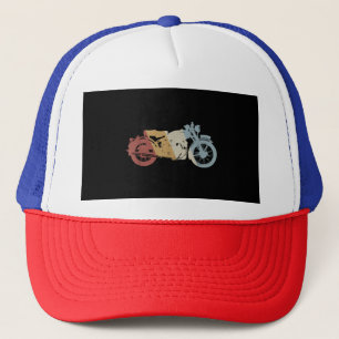 Motorcycle Retro Style Vintage Trucker Hat