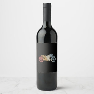 Motorcycle Retro Style Vintage Wine Label