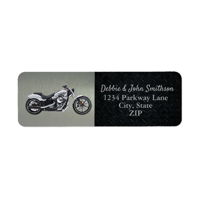 Motorcycle Return Address Black Silver Men (Front)