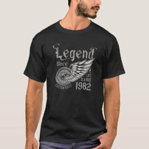 Motorcycle Rider 40Th Birthday Legend Born In 1982 T-Shirt