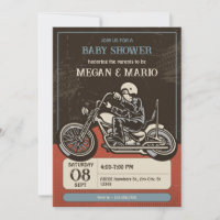 Motorcycle rider baby shower