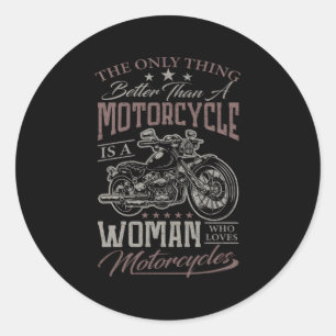 Motorcycle Rider Biker Classic Round Sticker