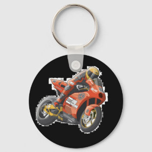 Motorcycle Rider Keychain