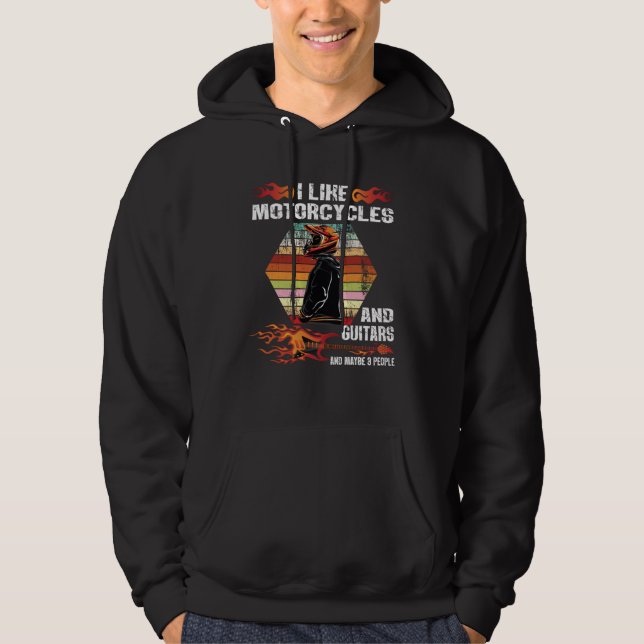Motorcycle Rider Quote Cool For Guitar Hoodie (Front)