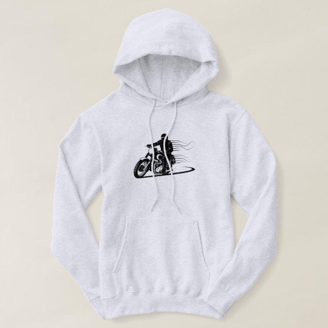 Motorcycle Rider Silhouette – Speed, Freedom & Sty Hoodie (Design Front)