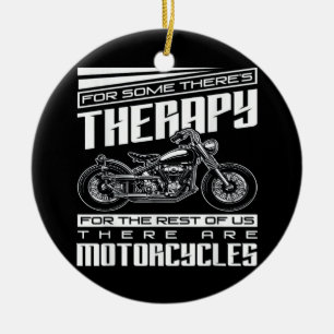 Motorcycle Rider Therapy Ceramic Tree Decoration
