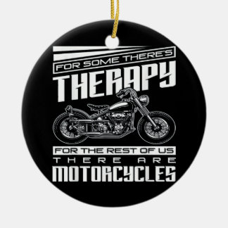 Motorcycle Rider Therapy Ceramic Tree Decoration