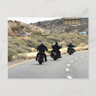 Motorcycle Road Trip - Biker Trio Postcard