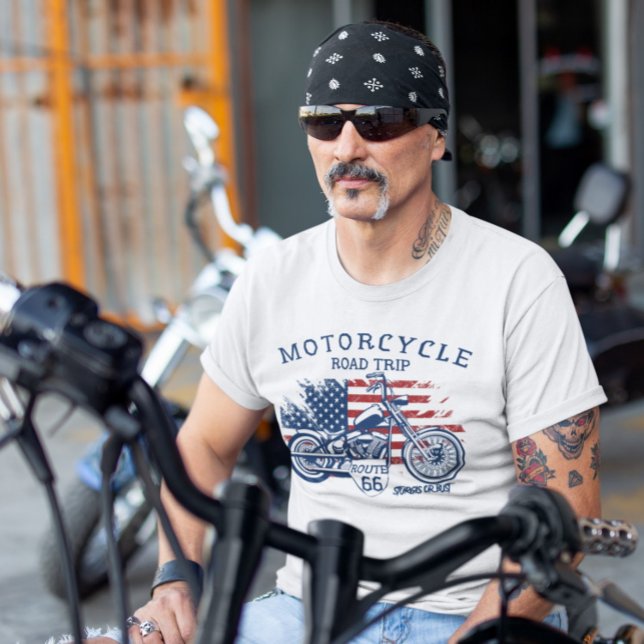Motorcycle Road Trip Route 66 Sturgis or Bust T-Shirt (Creator Uploaded)
