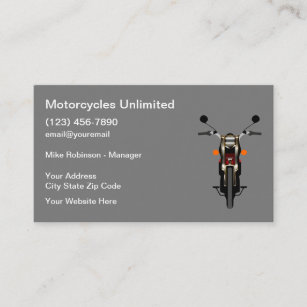 Motorcycle Sales Dealer Business Card