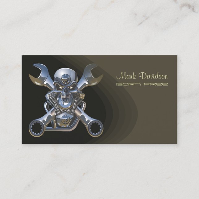 Motorcycle sales + repair businesscards business card (Front)