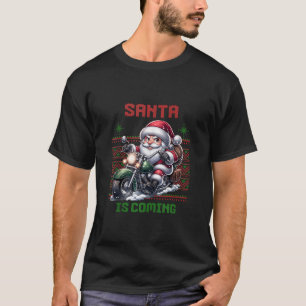 Motorcycle Santa Claus bike xmas men women ugly Ch T-Shirt