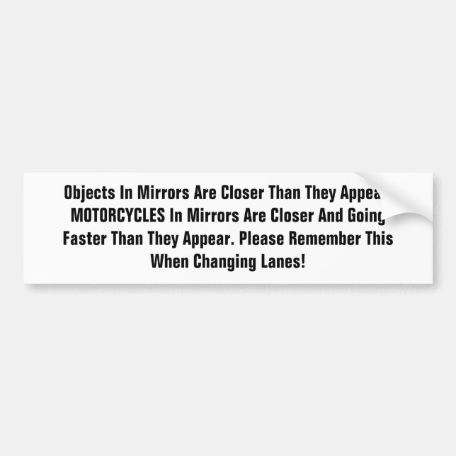 Motorcycle series bumper sticker (Front)