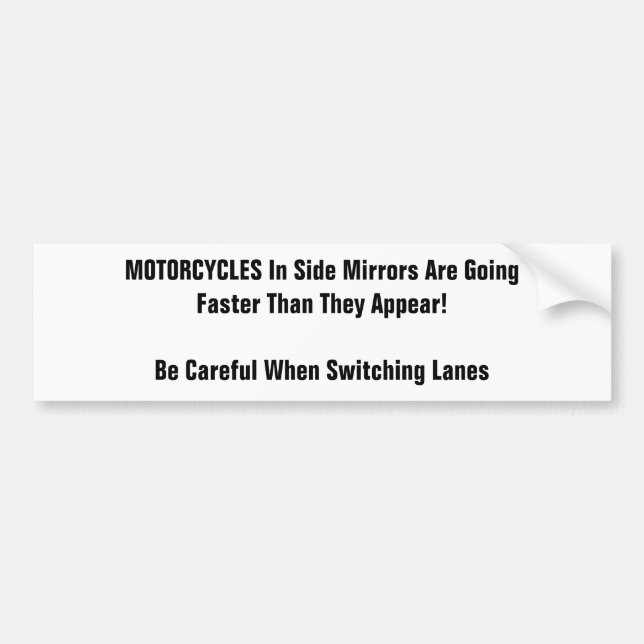 Motorcycle series bumper sticker (Front)