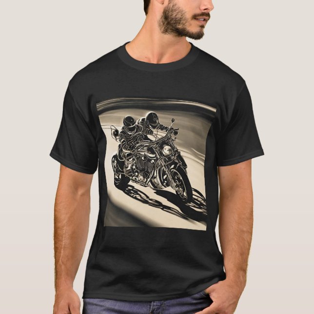 Motorcycle Shadow Art Original T-Shirt (Front)