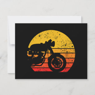 Motorcycle Shirt Vintage Retro T-Shirt for Cafe Ra Thank You Card