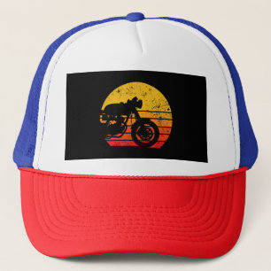 Motorcycle Shirt Vintage Retro T-Shirt for Cafe Ra Trucker Hat
