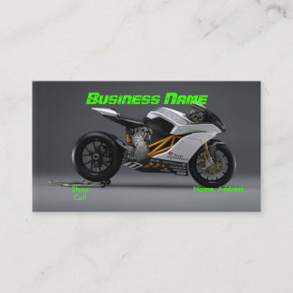 Motorcycle shop business card