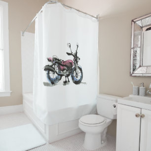 Motorcycle Shower Curtain