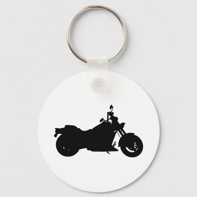 Motorcycle Silhouette Key Ring (Front)