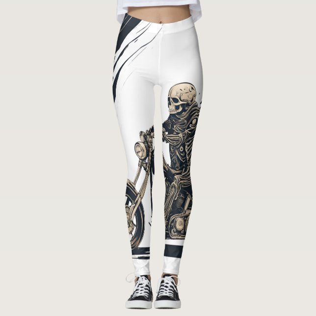 motorcycle skeleton leggings (Front)