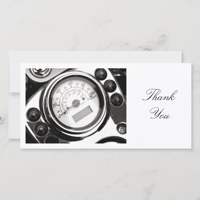 Motorcycle Spedometer - Thank You Card (Front)