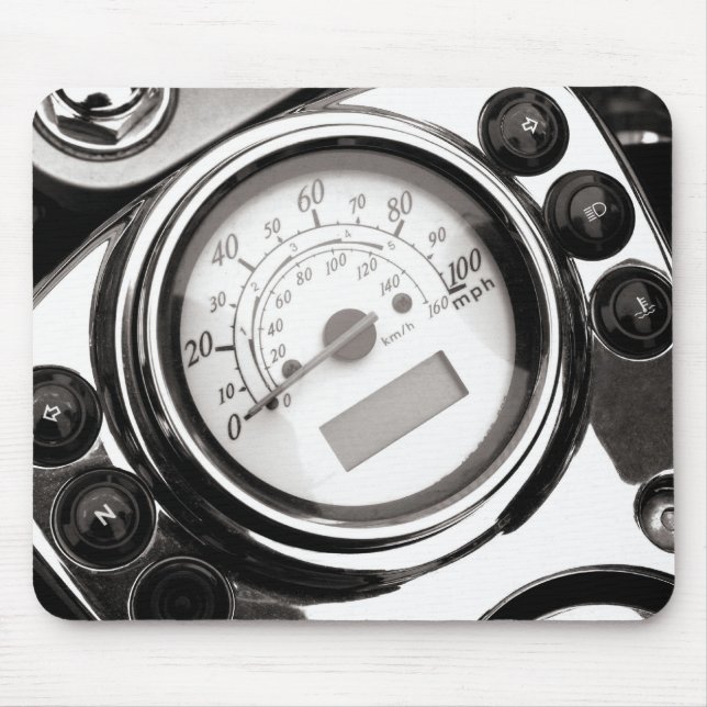 Motorcycle Speedometer Mouse Mat (Front)