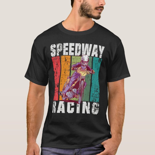 Motorcycle Speedway Racing Flat Track T-Shirt (Front)