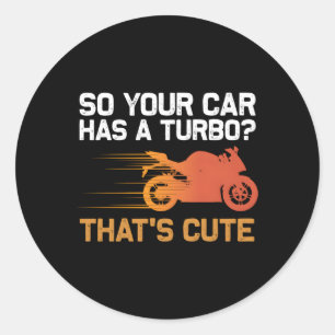 Motorcycle Sportbike Motorbike Classic Round Sticker