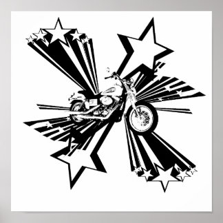 Motorcycle Stars Poster