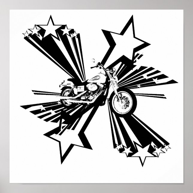 Motorcycle Stars Poster (Front)