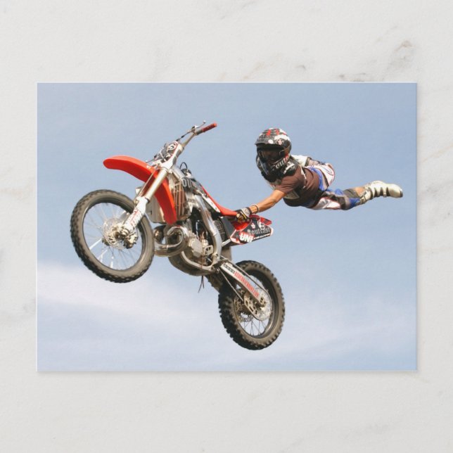 Motorcycle Stunts Postcard (Front)